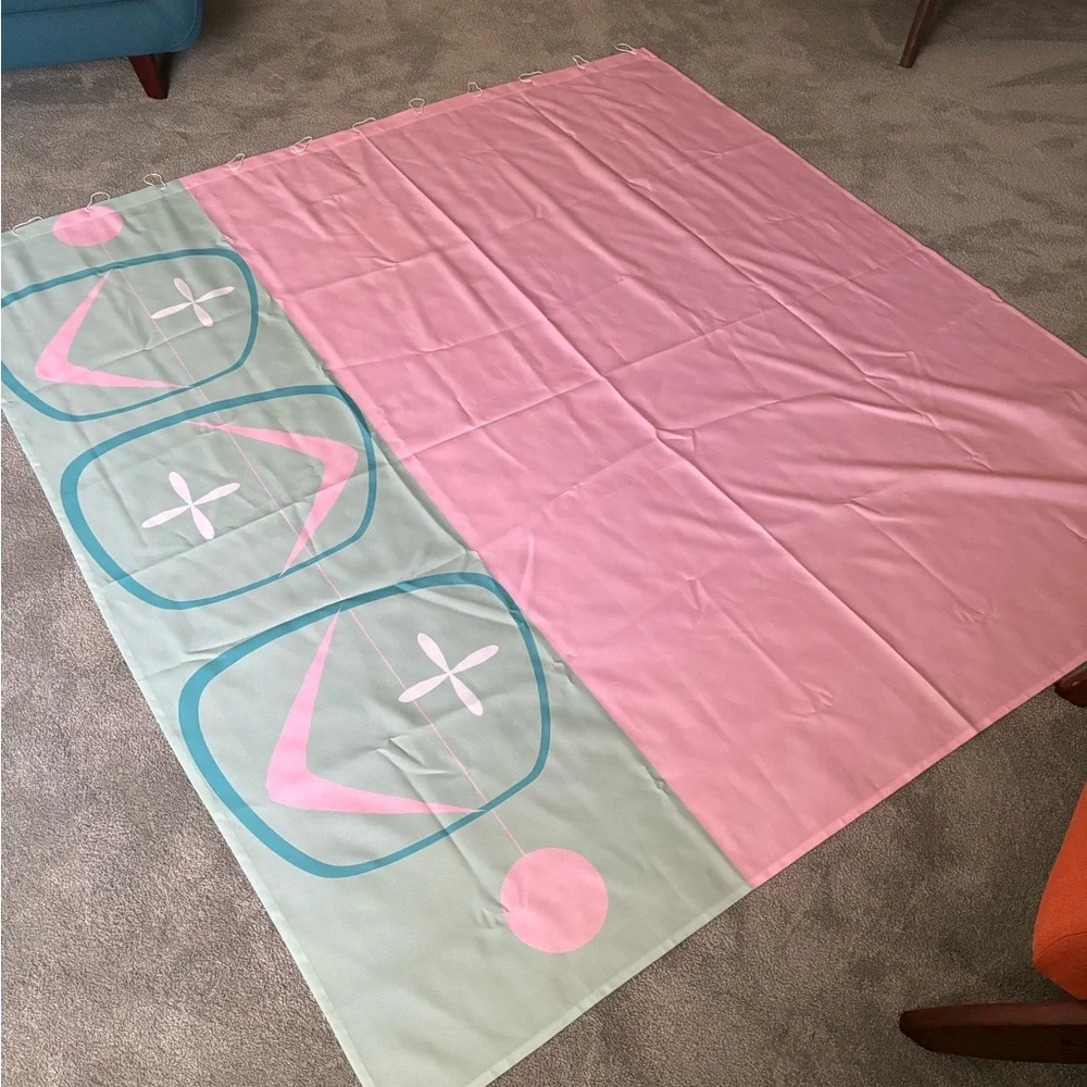 1950’s Atomic retro shower curtain